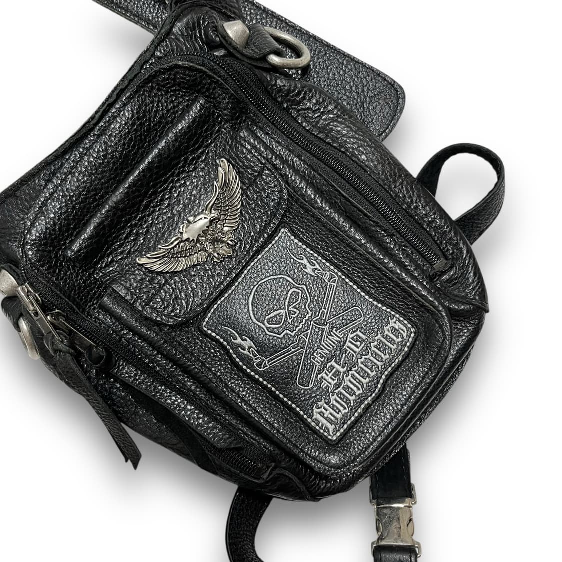 Biker Eagle Skull Stud Dark Belt 상품이미지4