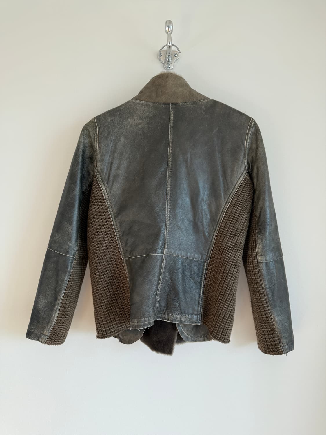 GMS-75 리얼 무스탕 레더 하이집업 자켓(LAMPO ZIP) 상품이미지5