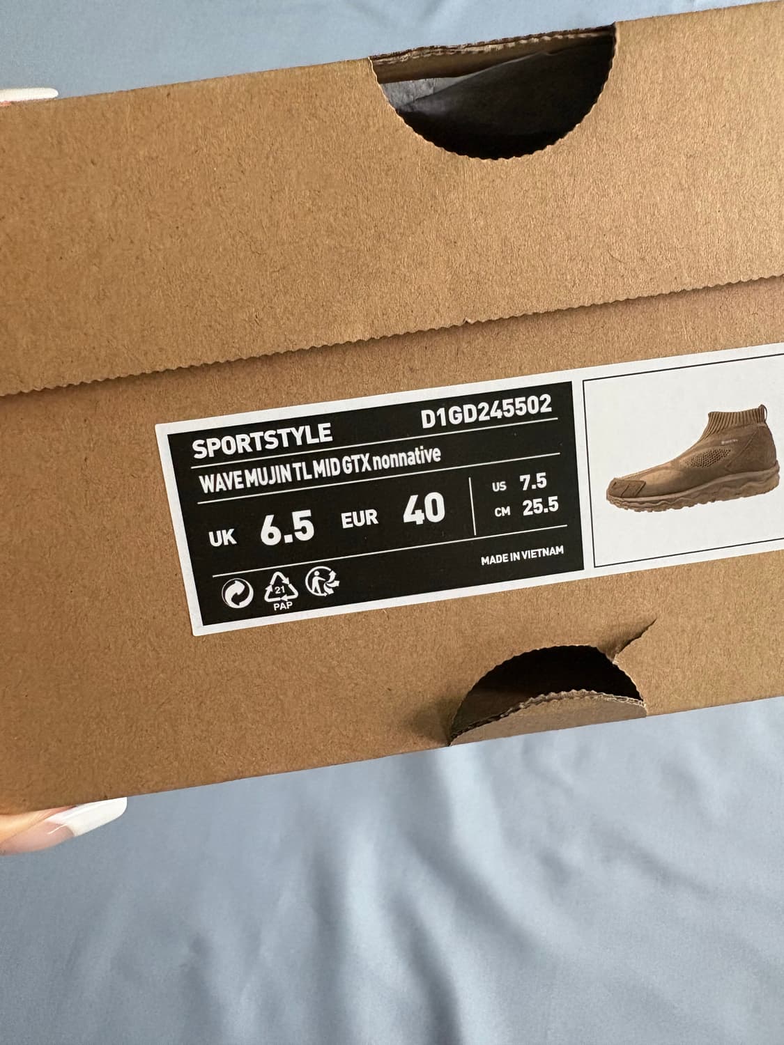 US 7.5 Mizuno nonnative WAVE MUJIN TL 상품이미지3