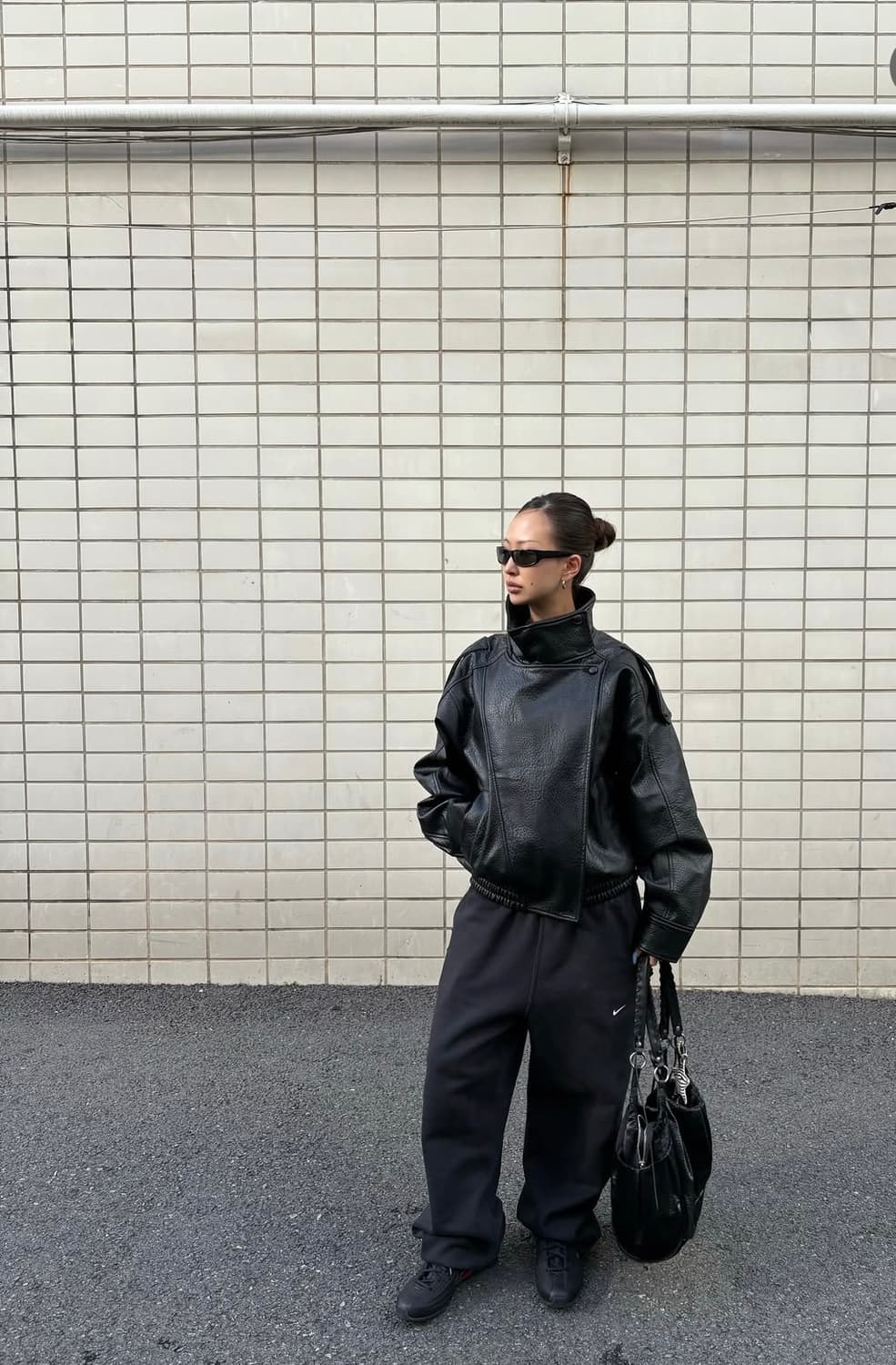 새상품택O) 자라 레더 자켓 점퍼 zara 생로랑 상품이미지8