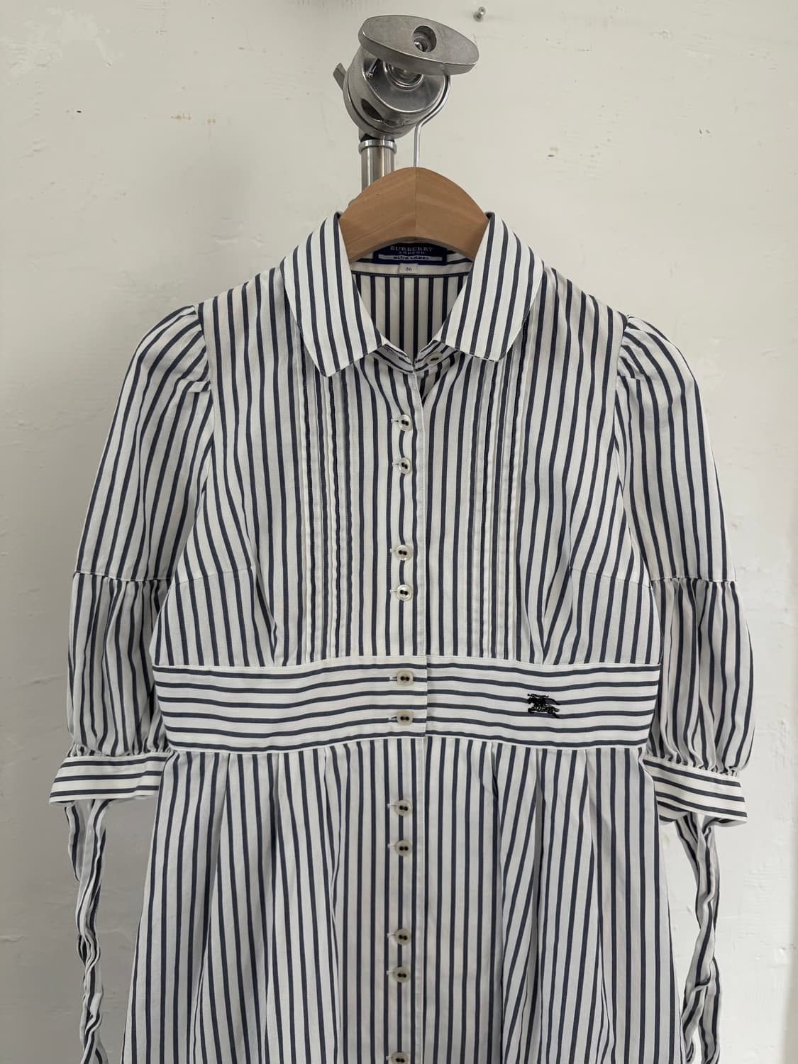 Burberry 버버리 블루라벨 네이비 스트라이프 미니 셔츠 원피스 상품이미지4