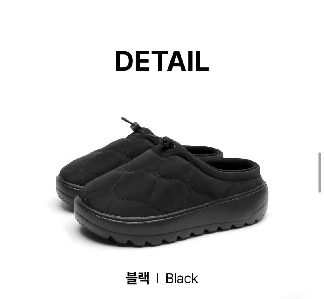 패딩슈즈 패딩뮬슬리퍼 230 black 상품이미지2
