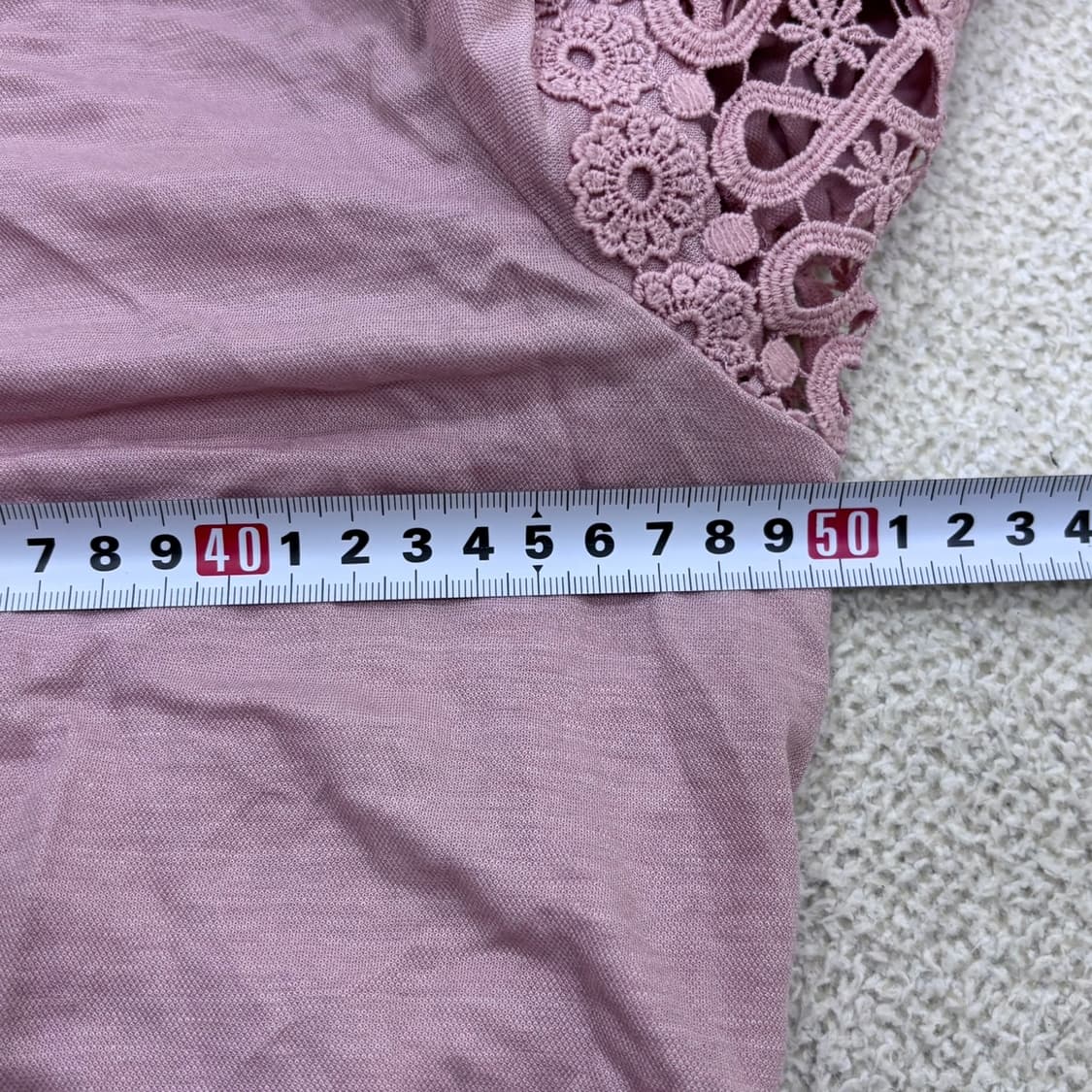 XL 새상품 빈티지 여성 레이스 반팔 티셔츠 0507E 상품이미지5
