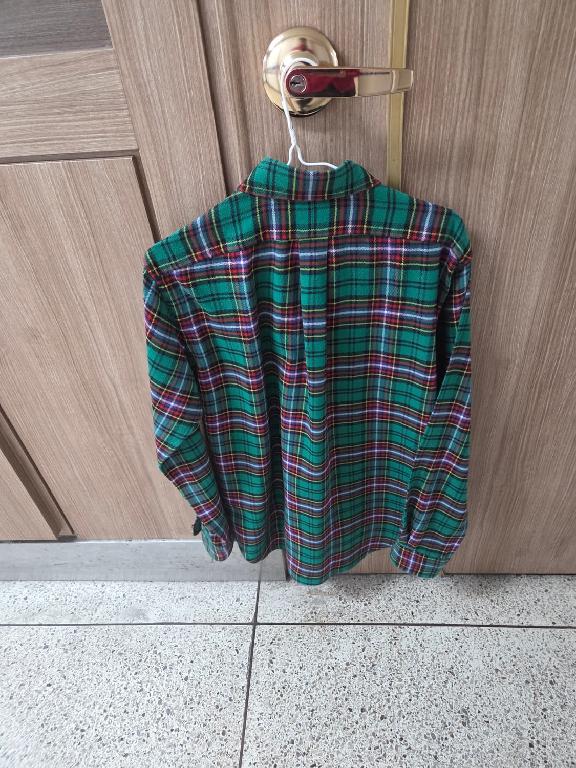 폴로 두꺼운 다크그린 셔츠 상품이미지2