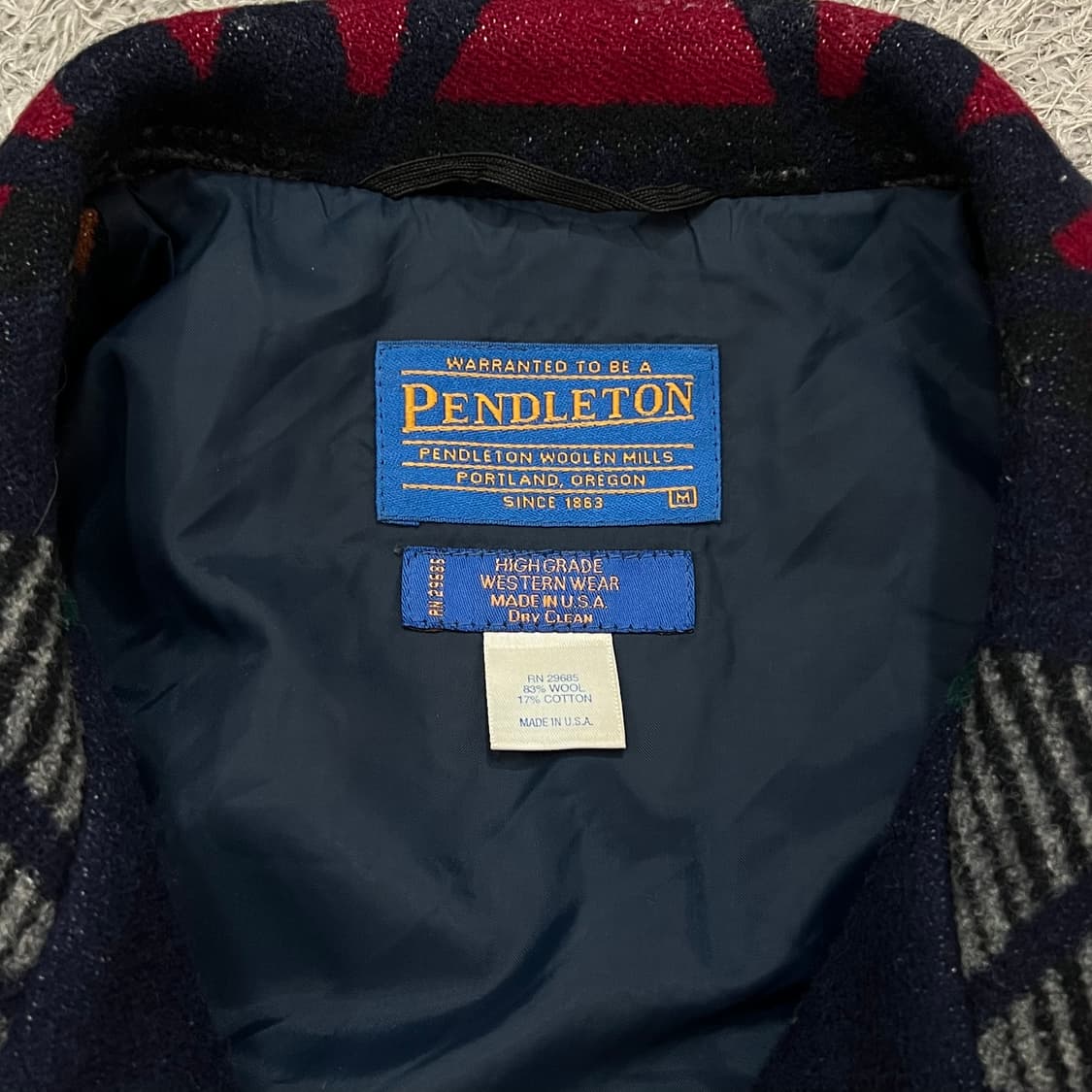 [95] 펜들턴 패턴 울자켓 상품이미지3