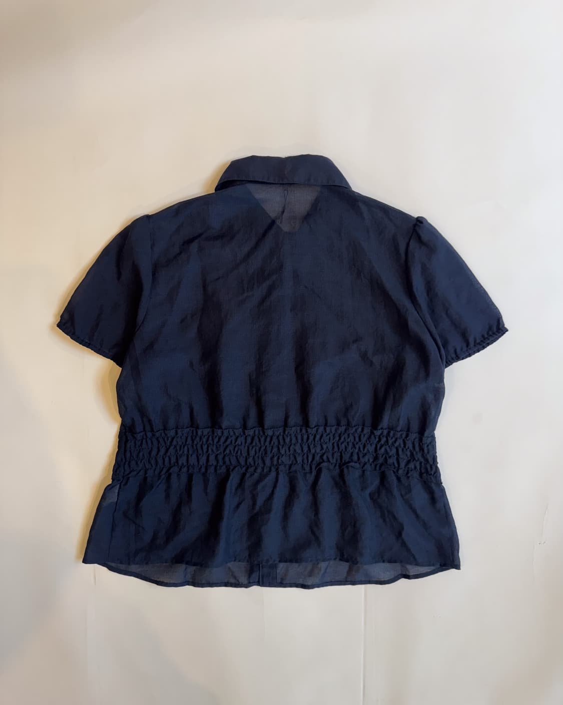 Lounie Navy Smocked Blouse  상품이미지3
