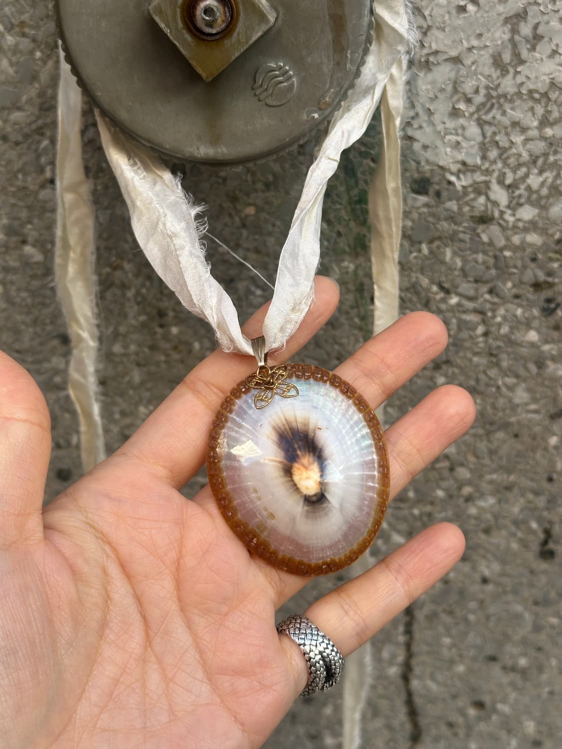 Vintage pendant+India silk 상품이미지1