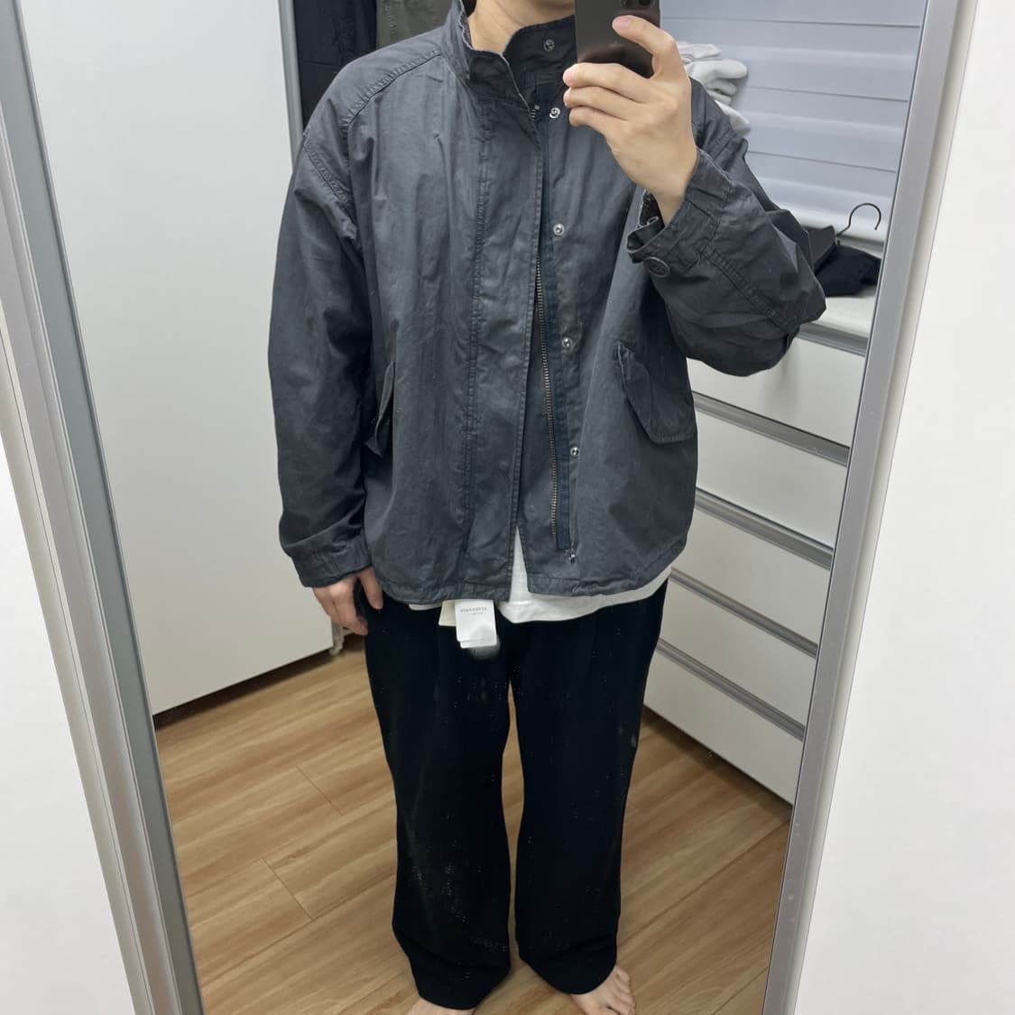 (새제품)저널스탠다드 M65 숏 모드 가먼트 다이(그레이/L) 25FW 상품이미지8