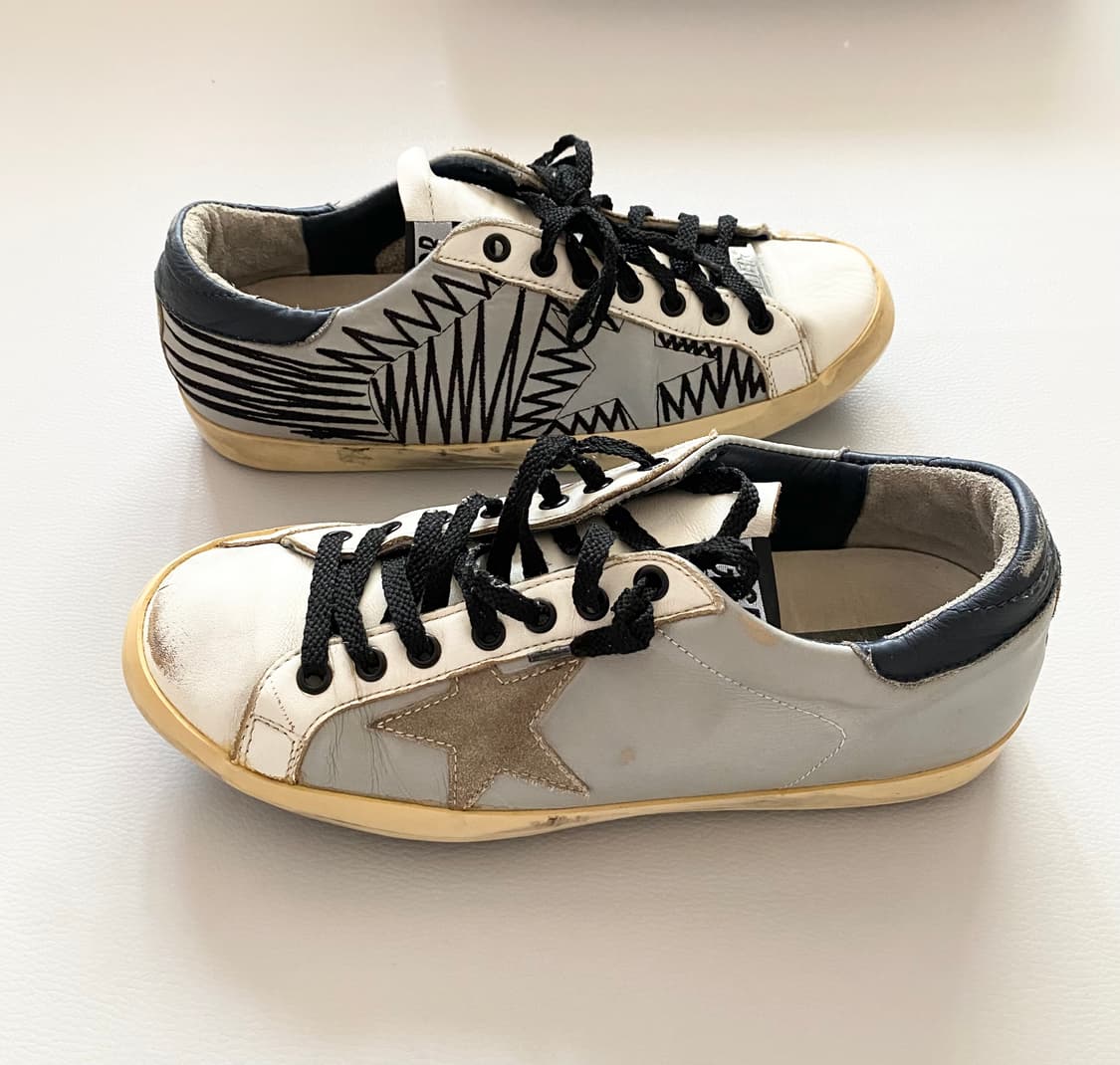 [정품] 골든구스 (한정판) 그래피티 실버 블랙탭 (41사이즈) 상품이미지3