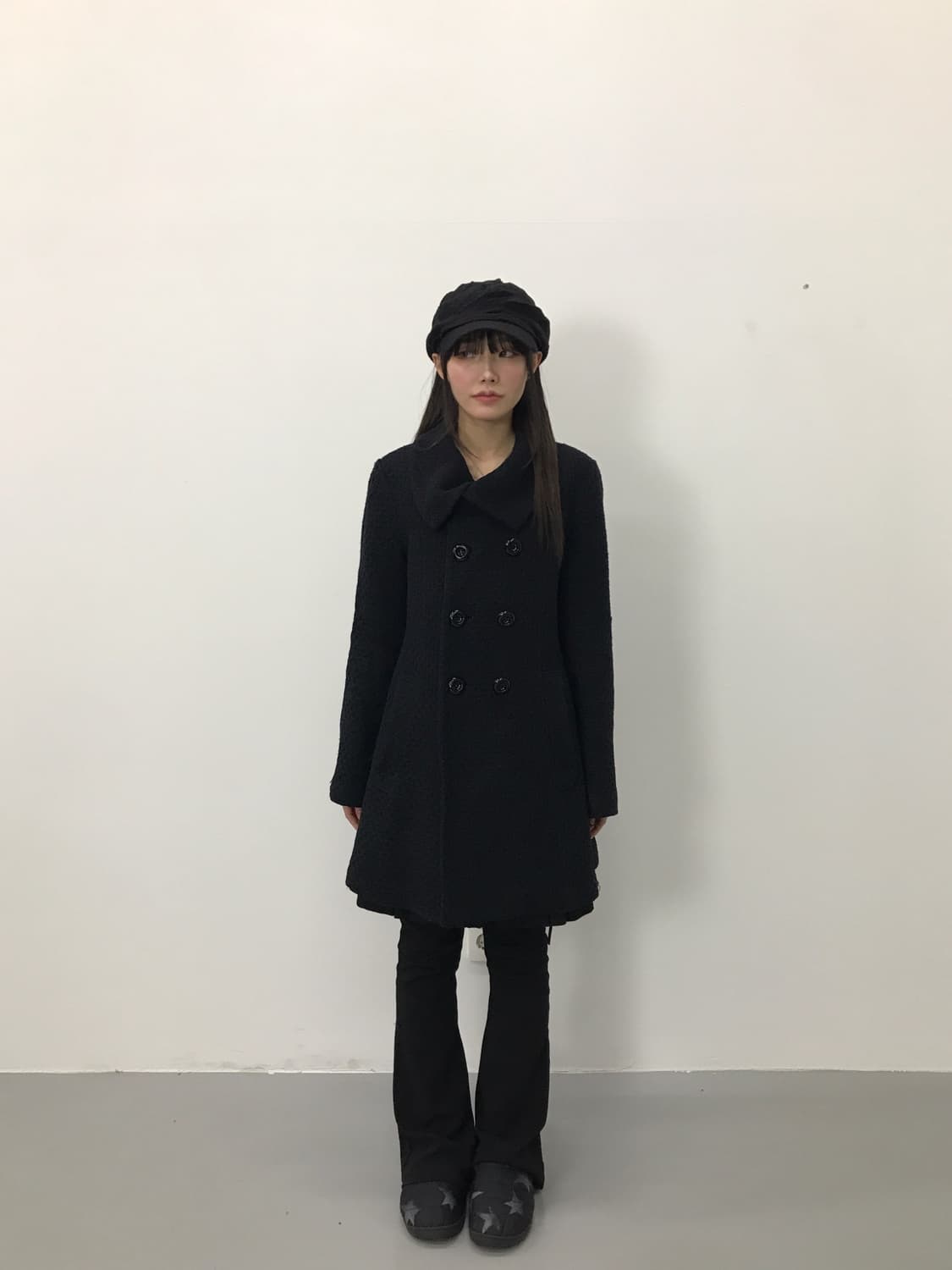 'SUPER HAKKA' Black Double Breasted Coat 상품이미지1