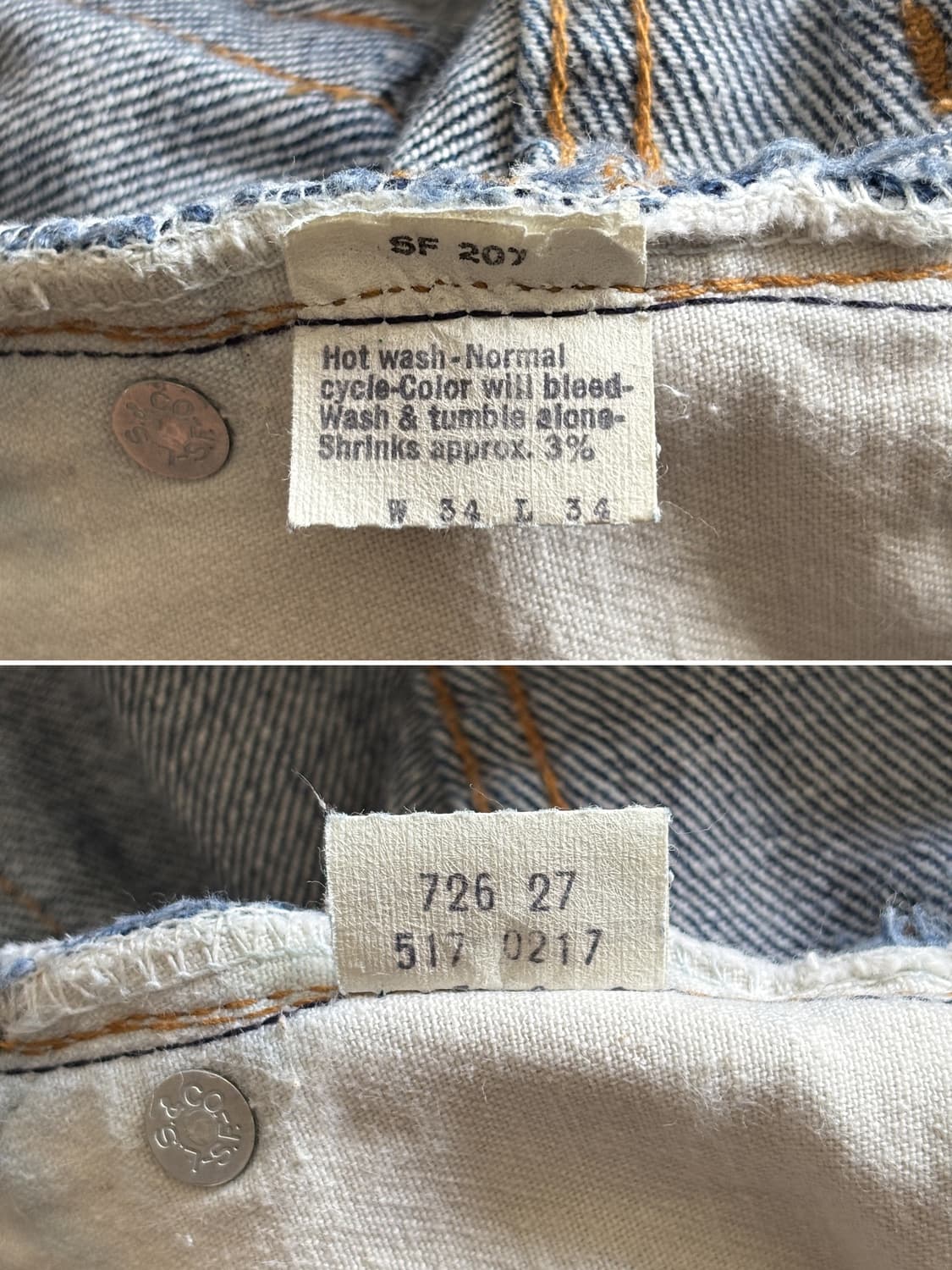 70s 빈티지 리바이스 517 66 전기 허리42cm 상품이미지10