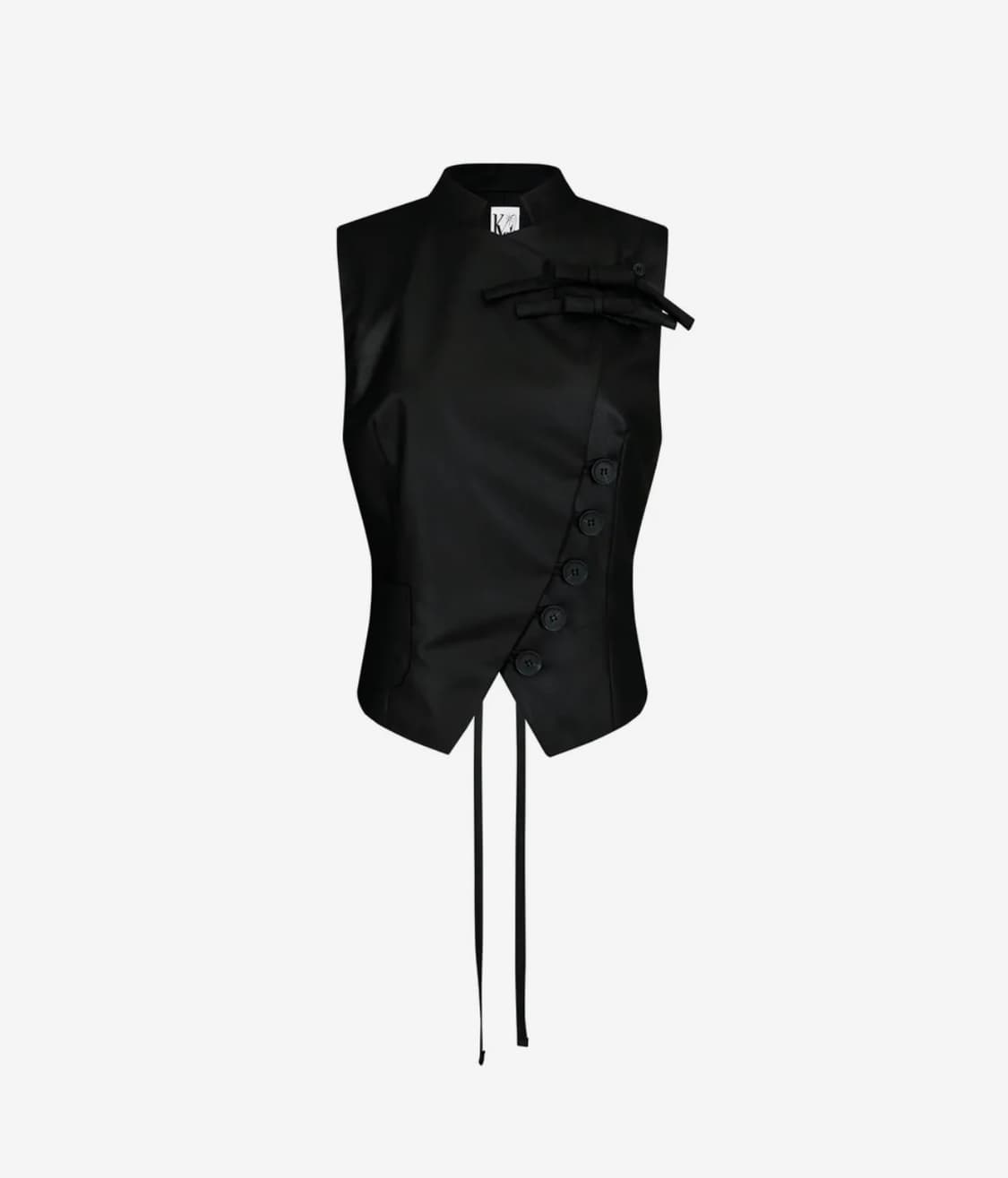카시코 Preppy China Collar Vest Black 상품이미지1