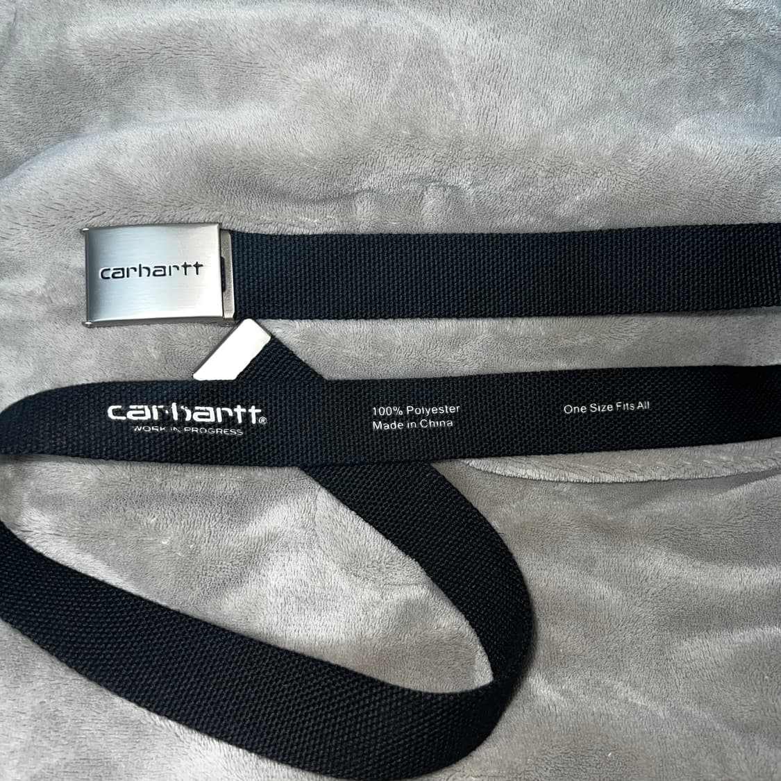 칼하트 WIP CLIP BELT 클립 벨트 크롬 블랙 상품이미지2