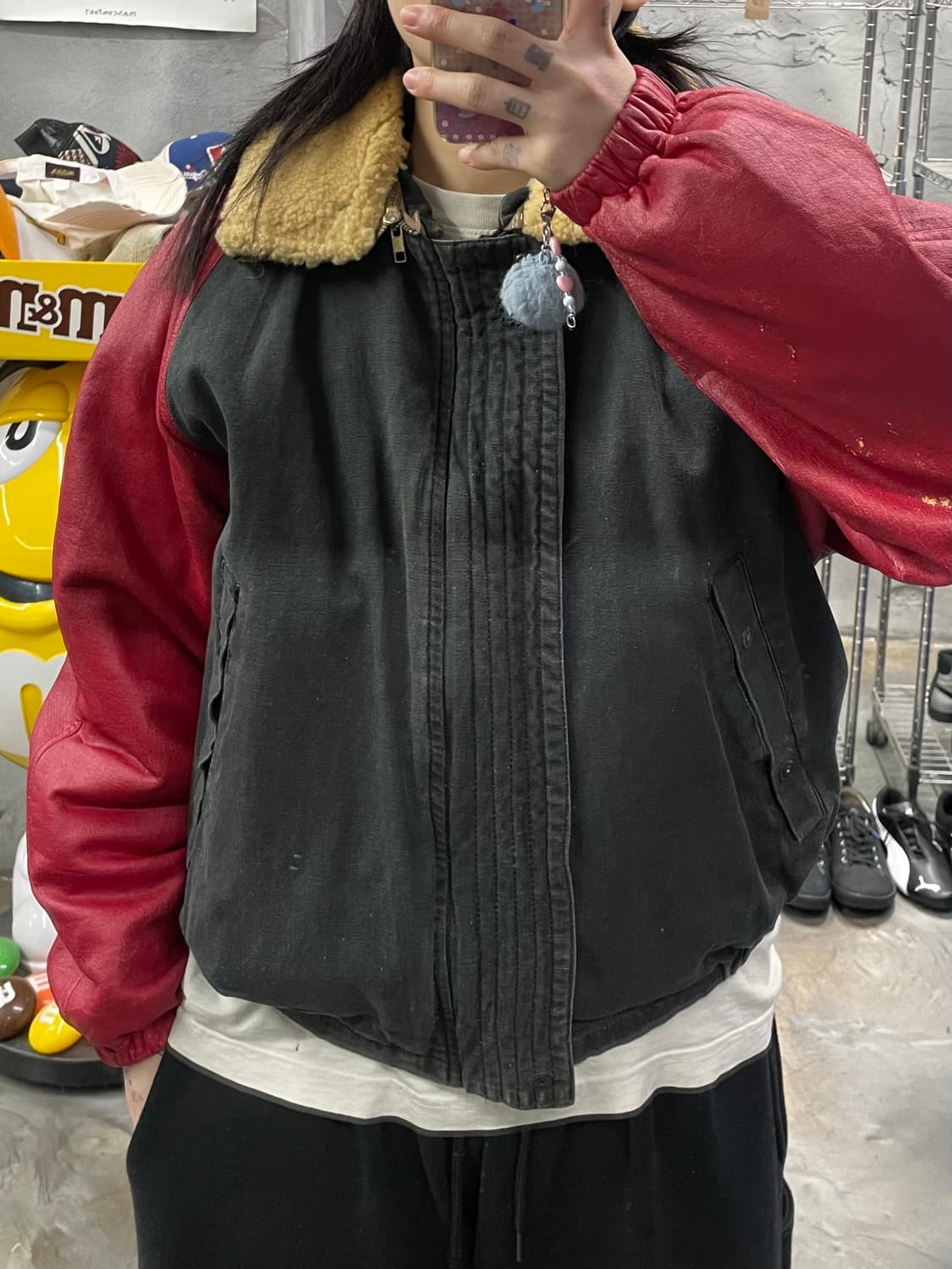 80s Boneville 보아 레더 바시티 자켓 상품이미지10