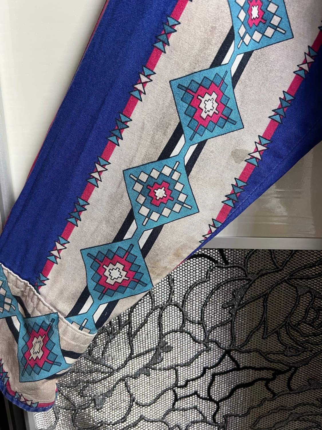 빈티지 팬핸들 웨스턴 패턴셔츠 상품이미지4