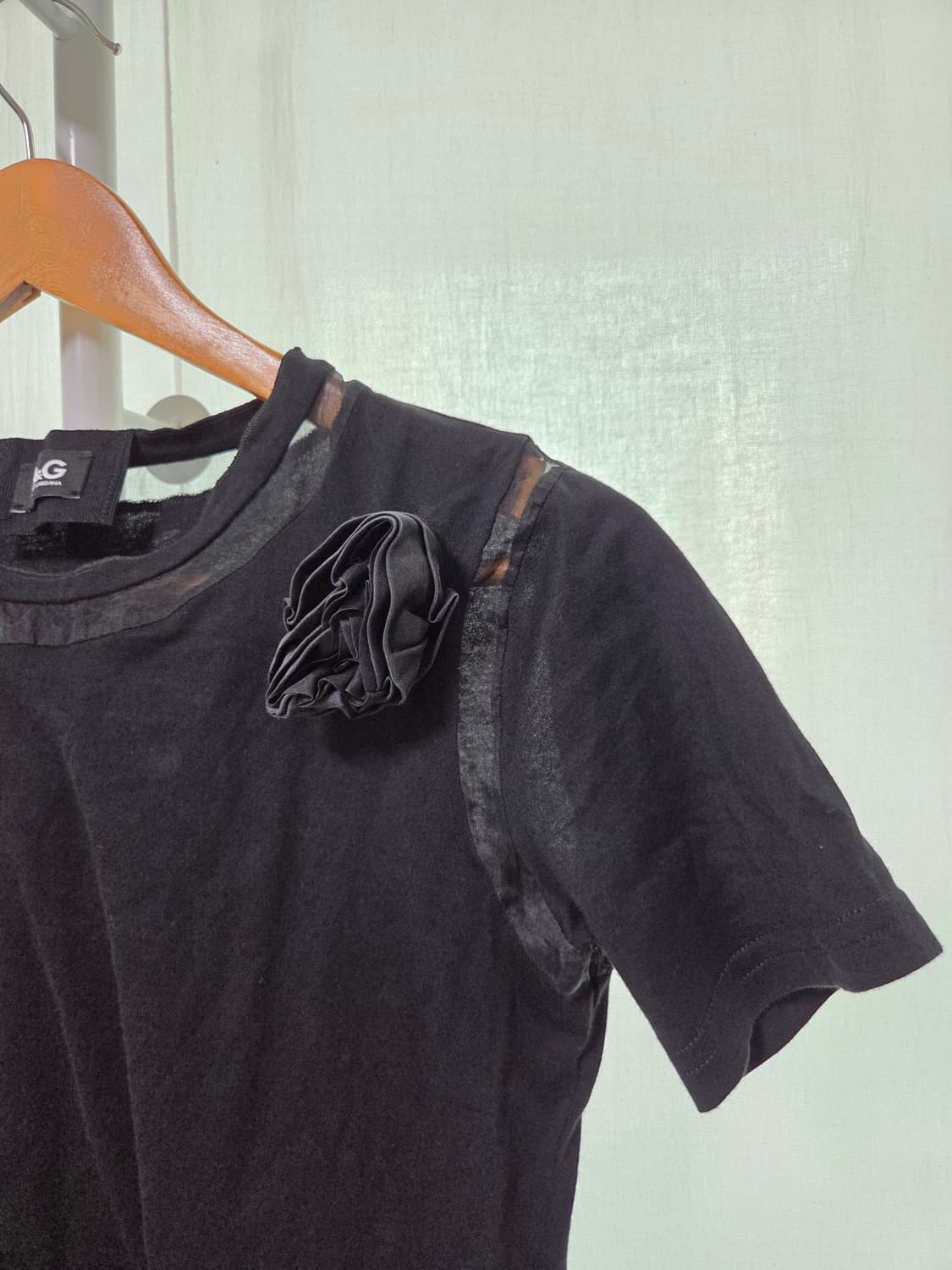 ​[00s Archive] D&G Rose Sheer-Panel top 상품이미지9