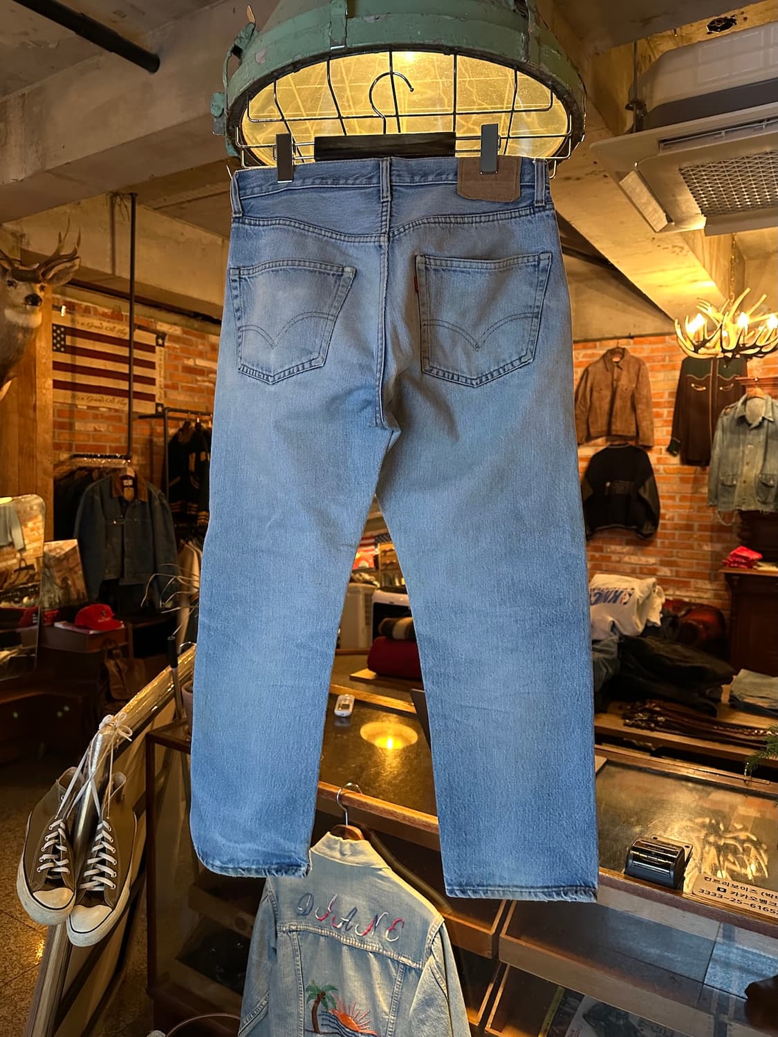 80s USA 빈티지 리바이스 501 66후기 논셀비지 데님 팬츠 상품이미지7