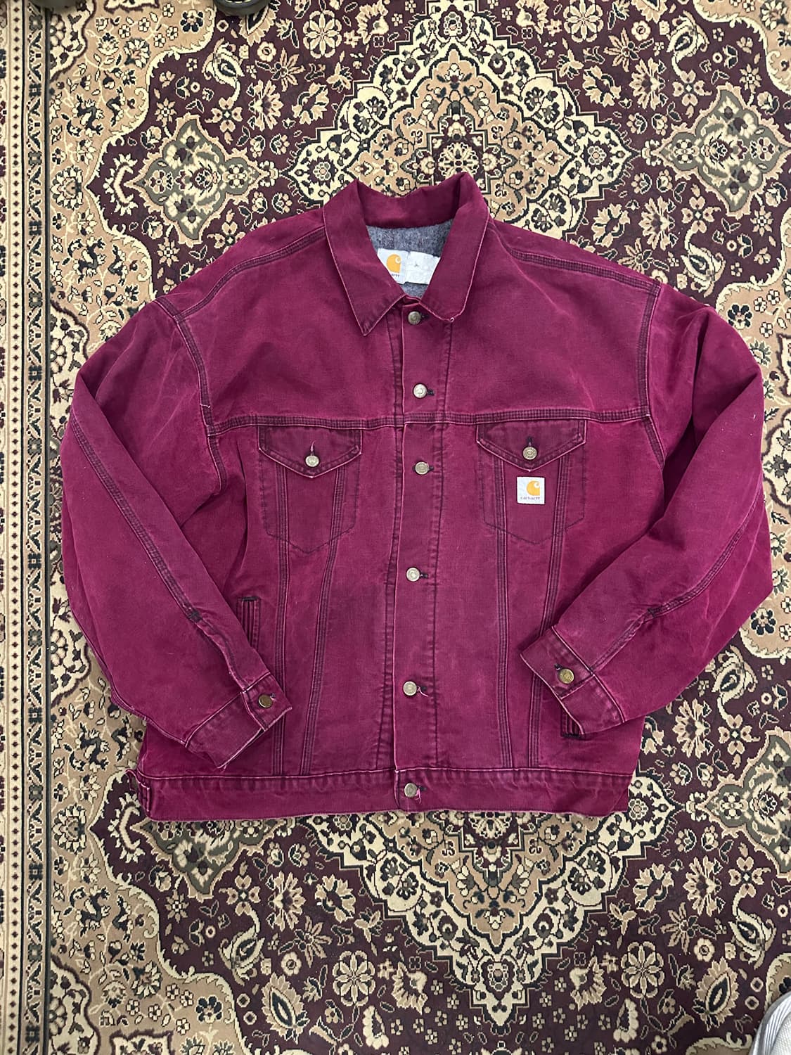 2XL)칼하트 블랭킷 라이너 버건디 자켓 상품이미지1