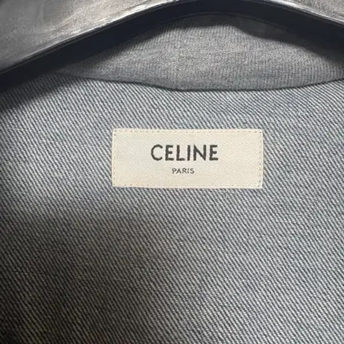 [S] 셀린느 백로고 후드 워싱 데님 자켓 상품이미지3