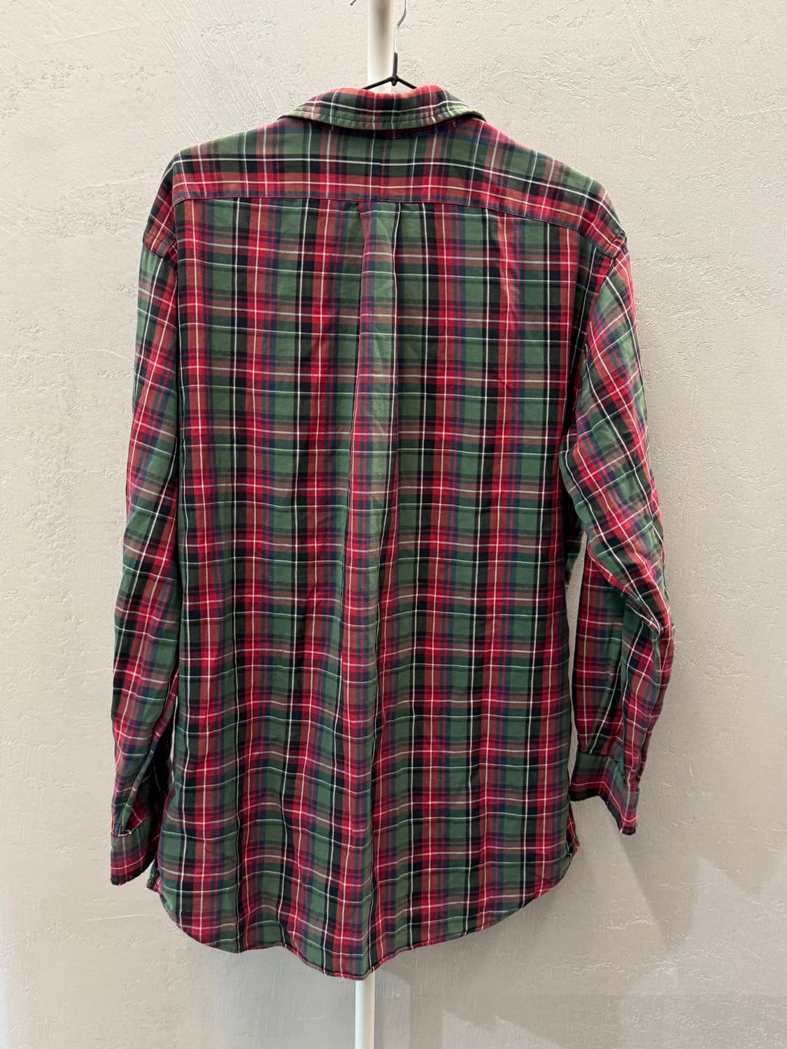폴로 랄프로렌 레드 그린 체크 셔츠 M 상품이미지4