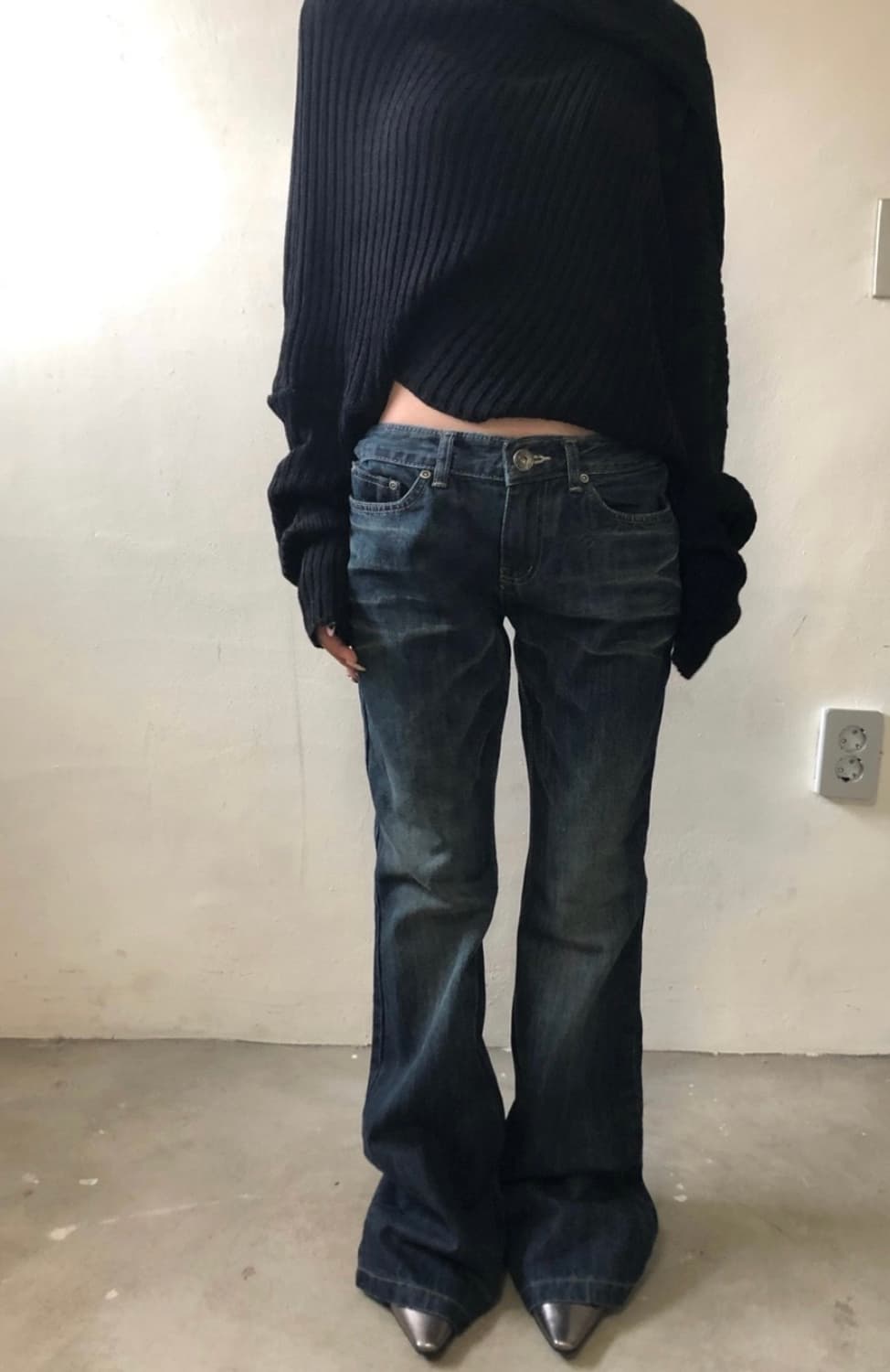 빈티지 로우라이즈 부츠컷 데님 상품이미지1