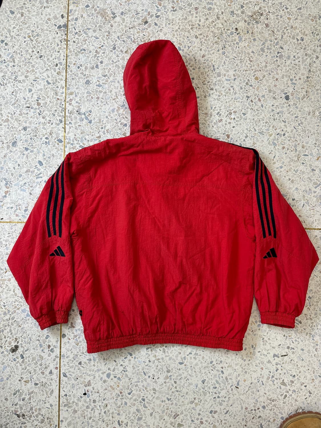 90s'adidas 레드 후드 바람막이 상품이미지10
