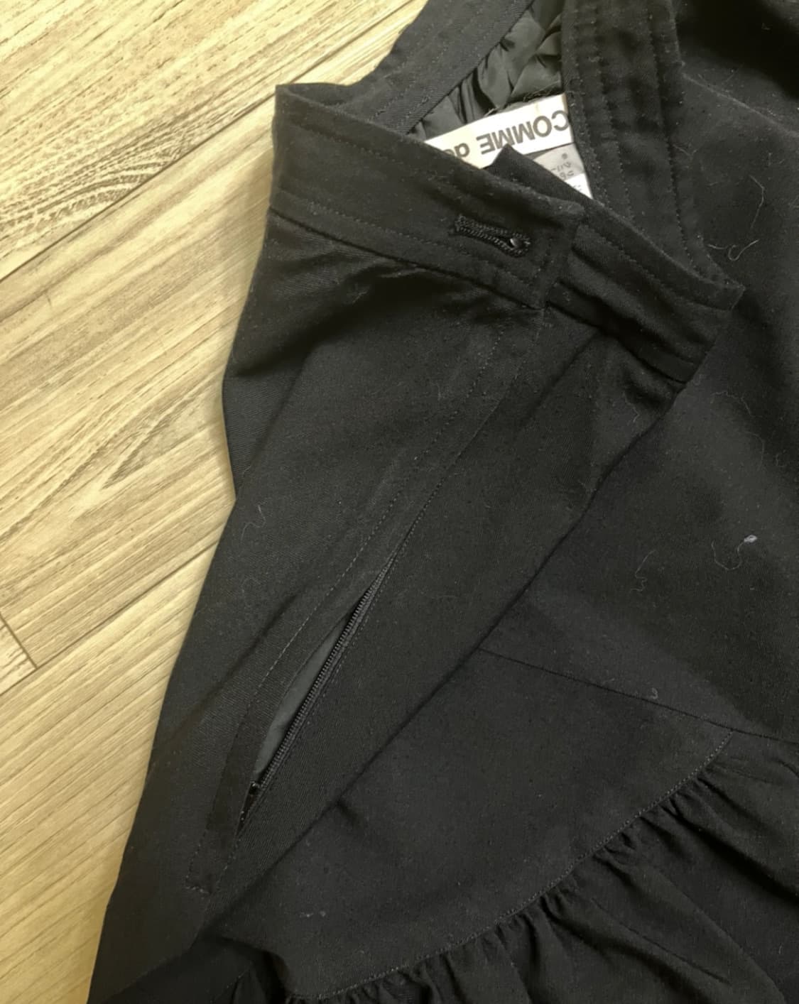 꼼데가르송 울 다이애그널 패턴 치마 상품이미지3