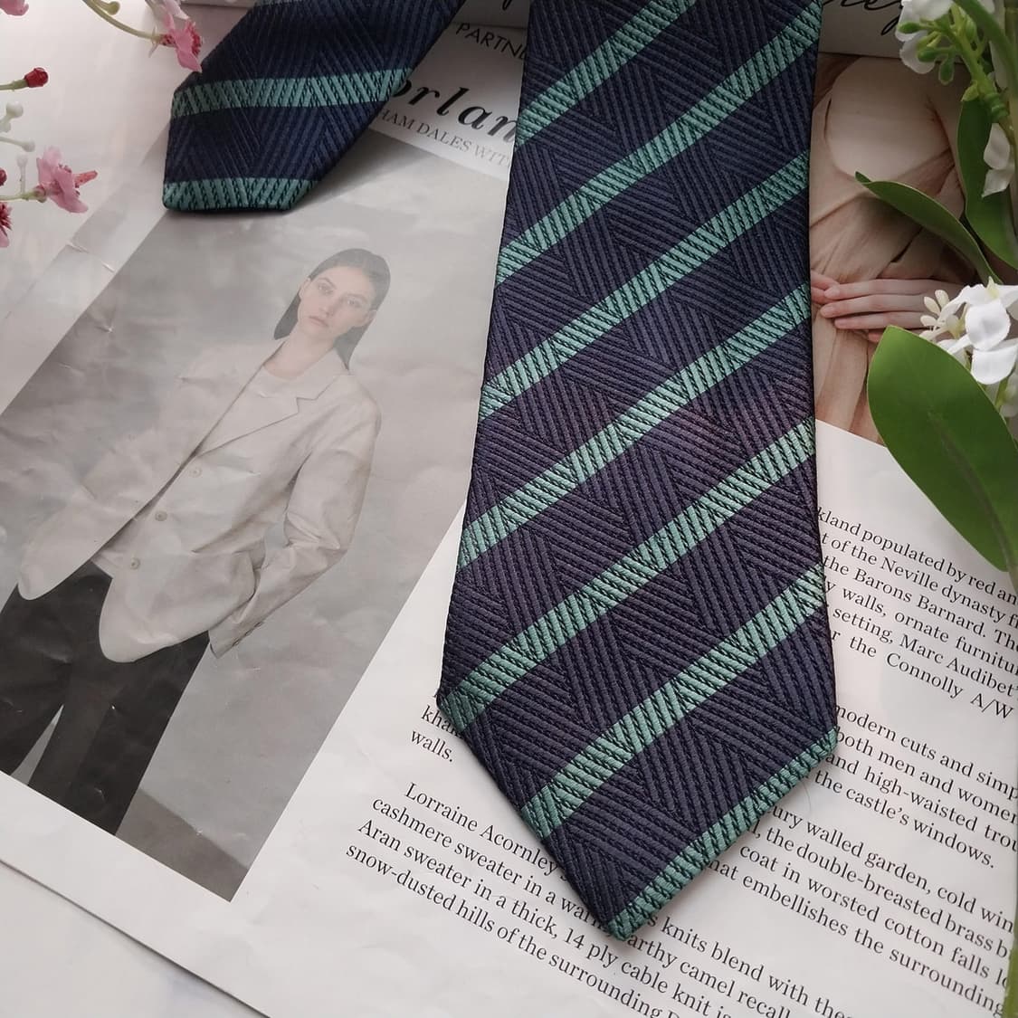 제냐 실크 네이비 레지멘탈 넥타이 8.1cm A+등급 K1703
 상품이미지6