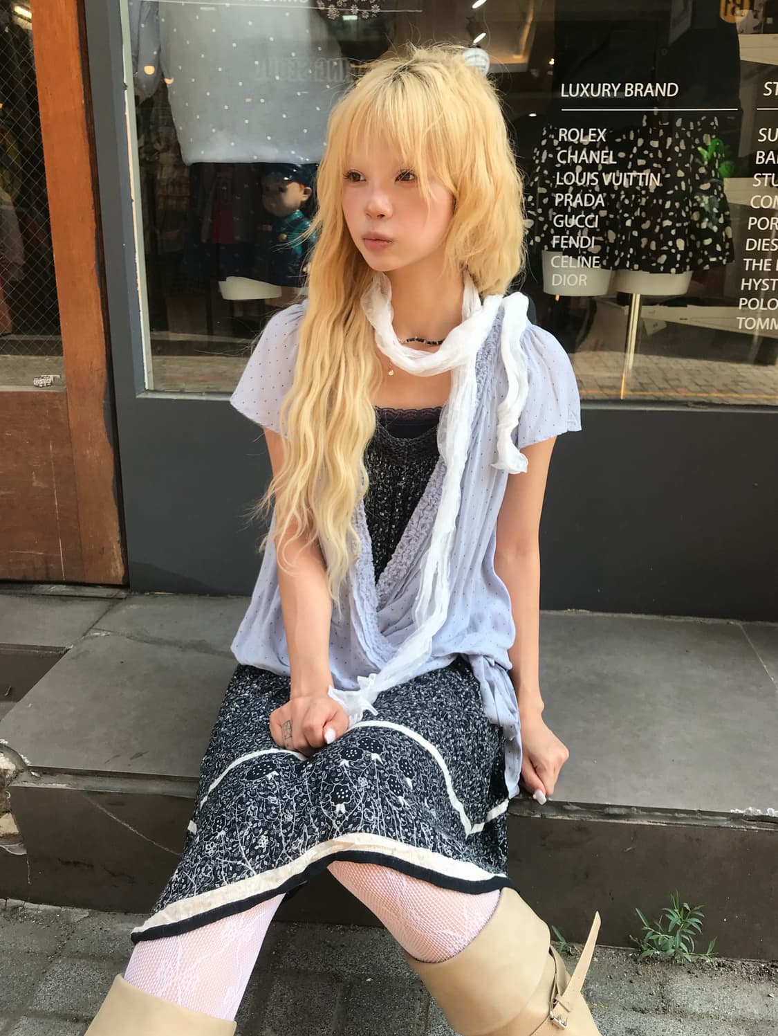 𝜗𝜚  블루 도트 레이어드 페어리 set 𝜗𝜚  상품이미지2