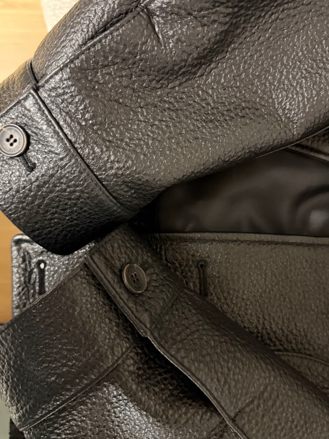 [2]웨이비니스 플로우 라인 레더 자켓 2사이즈 상품이미지5