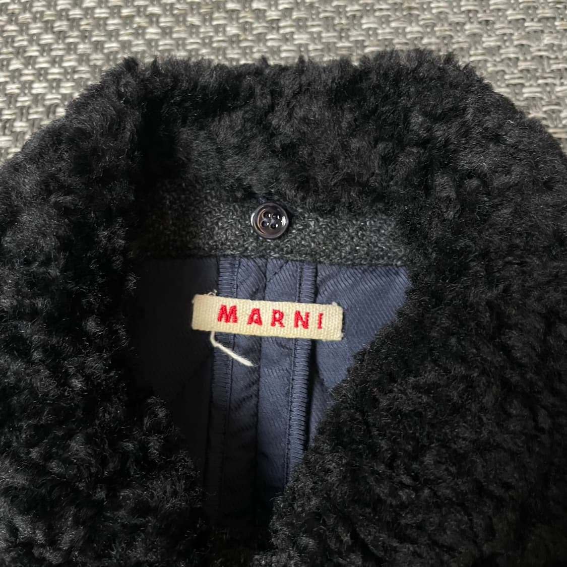 마르니 차콜 네이비 패치 워크 울 롱코트 6 상품이미지5