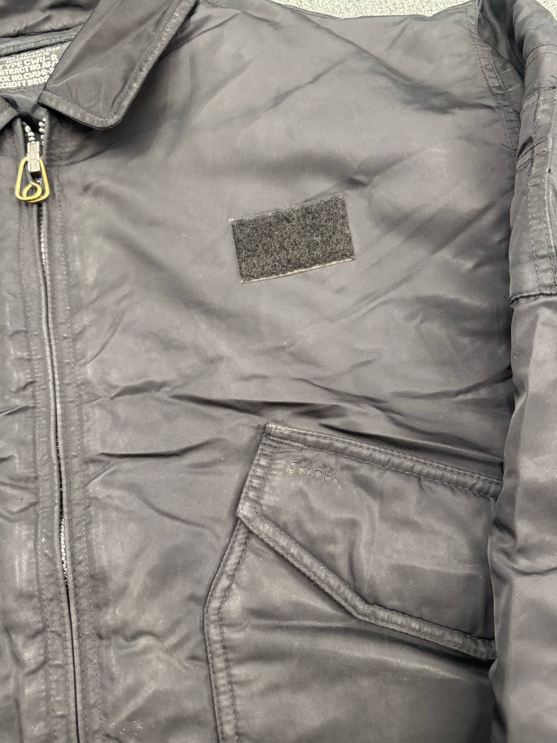 SCHOTT 빈티지 MA-1 블랙 항공점퍼 상품이미지2