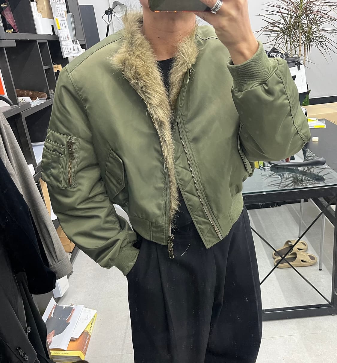 노이어 샤기 퍼 자켓 상품이미지4