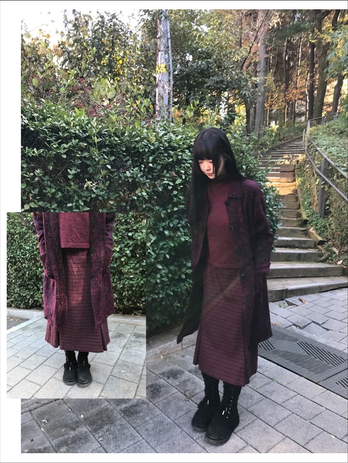 Wool Check Mermaid Skirt 상품이미지10