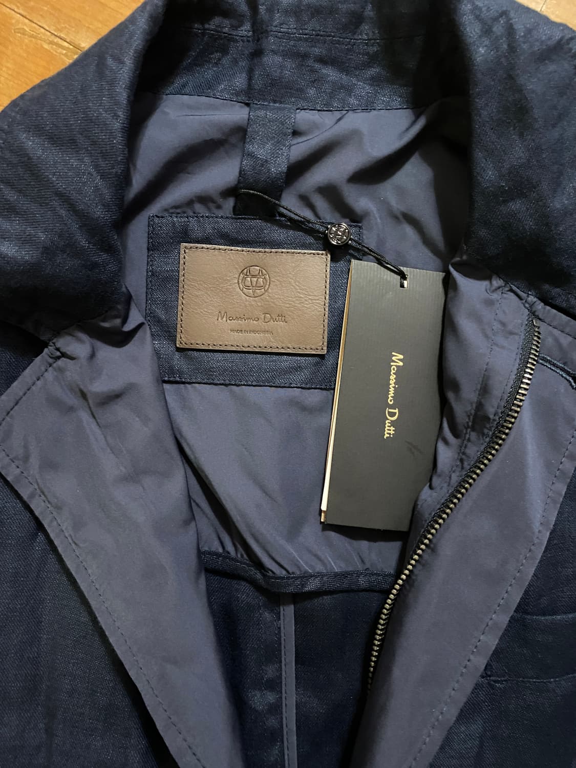 (새상품) Massimo Dutti 네이비 린넨 자켓 M (100) 상품이미지2