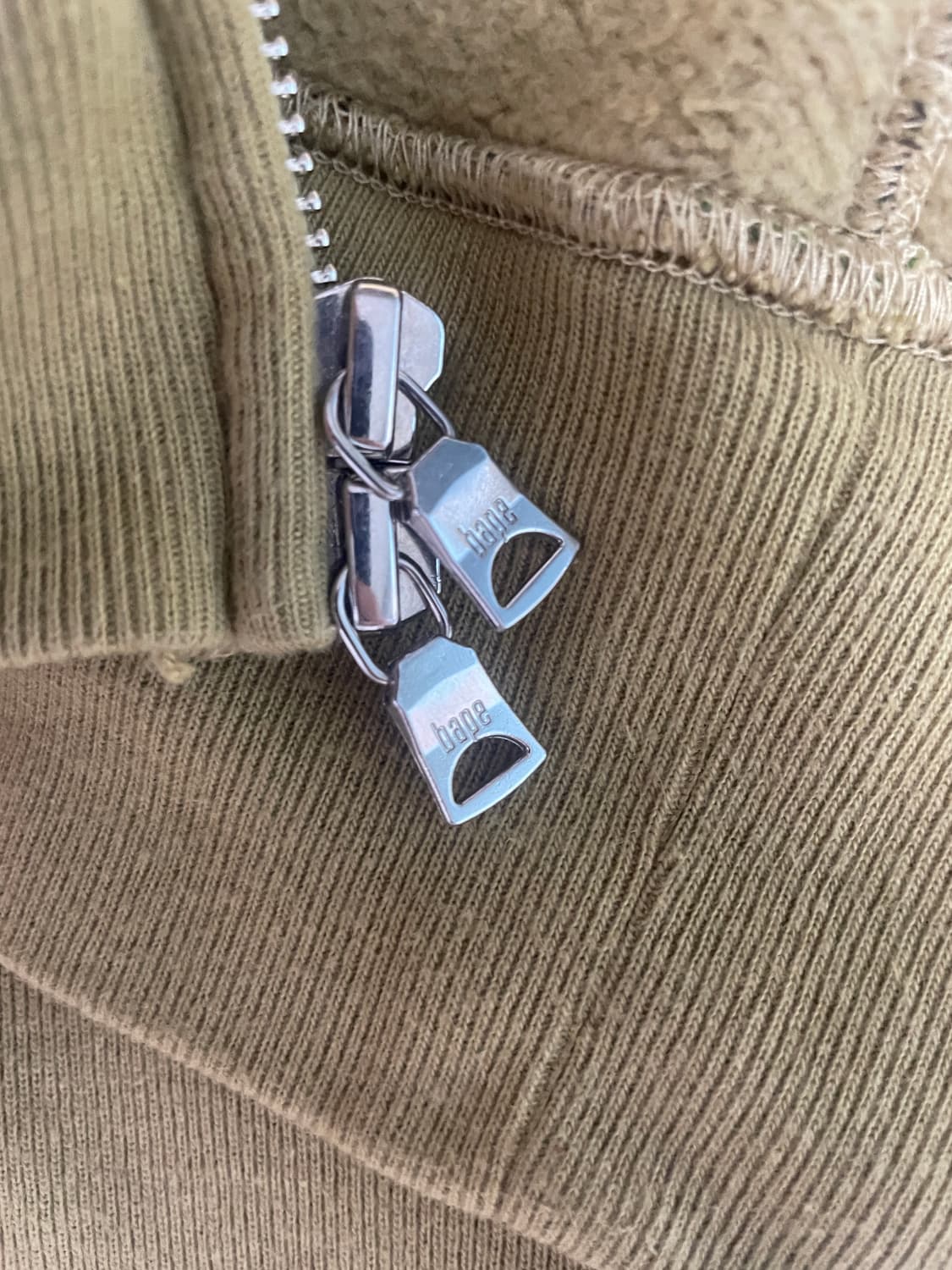 베이프 abc카모 녹계 샤크 후드집업 XL 상품이미지4