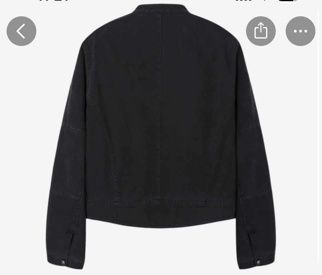 토니웩 가먼트 다이드 코튼 카페 레이서 자켓 m사이즈 상품이미지2