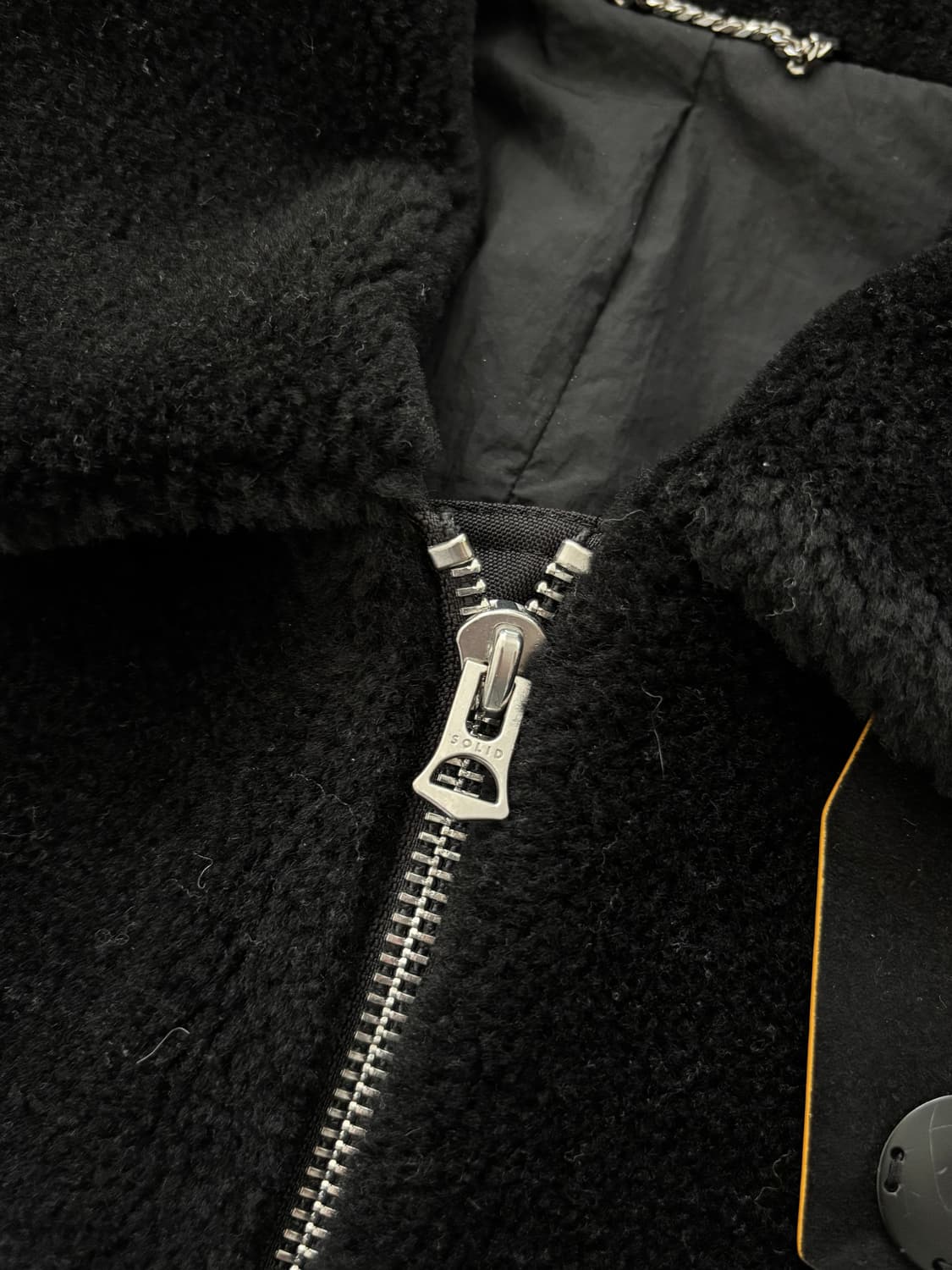 Solid Homme 솔리드 옴므 22FW 블랙 플리스 퍼 자켓 상품이미지5