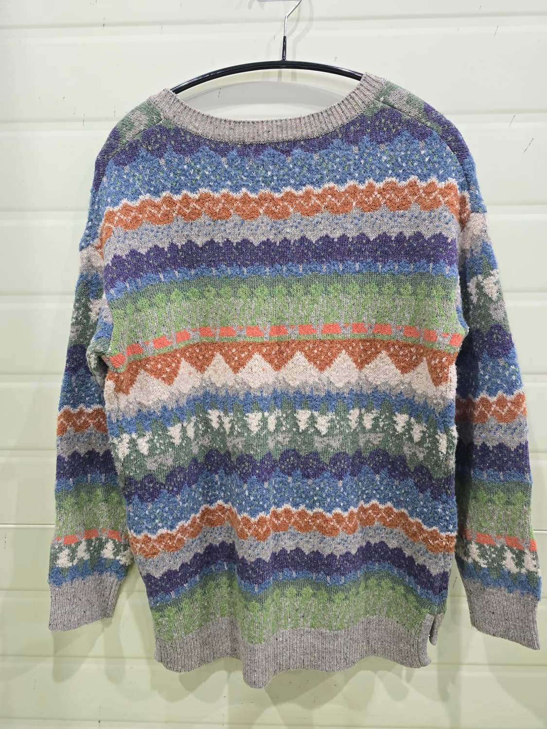 써스데이 아일랜드 빈티지 패턴 니트 S 상품이미지5