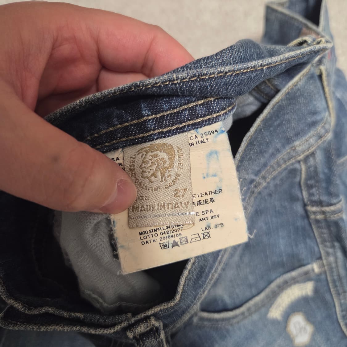 Diesel 디젤 이탈리아제 데미지 데님팬츠 29-30 상품이미지7