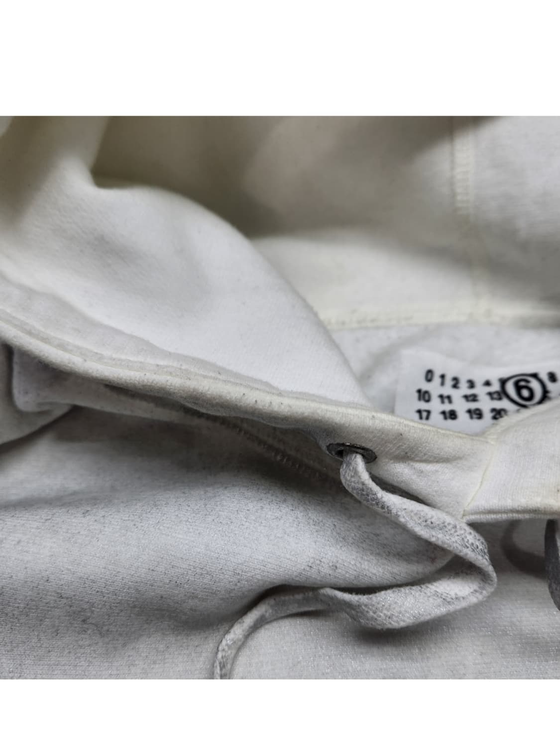 슈프림+MM6 메종 마르지엘라 포일 박스로고 후드 스웨트셔츠 화이트  상품이미지6