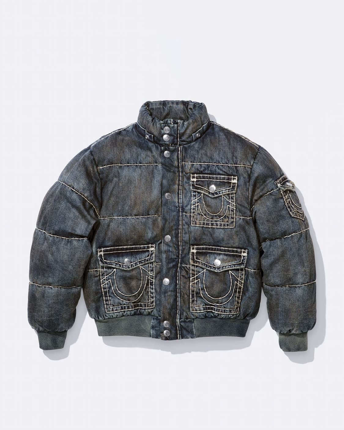 슈프림 x 트루 릴리전 푸퍼 자켓 더티 인디고 상품이미지3