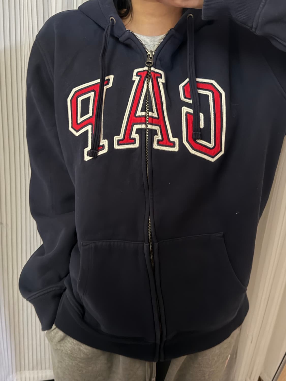 갭 네이비 후드집업 L 상품이미지1