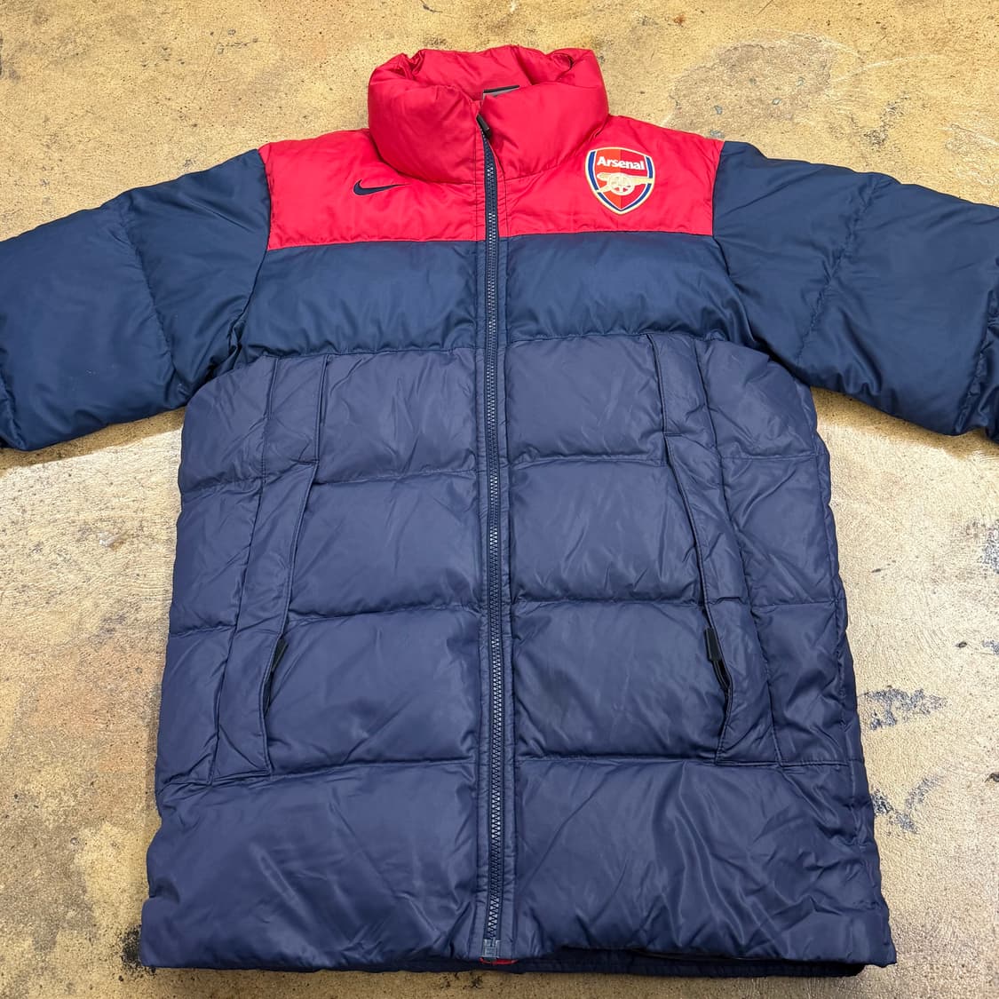 [정품/XS] 나이키 아스날 FC 패딩 점퍼 레드 네이비 b10 상품이미지3