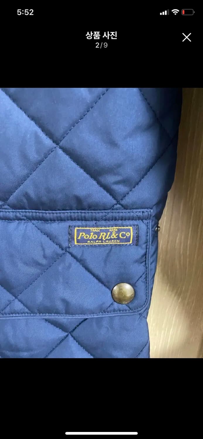 [POLO] 폴로 랄프로렌 네이비 퀼팅 자켓 M사이즈 상품이미지2