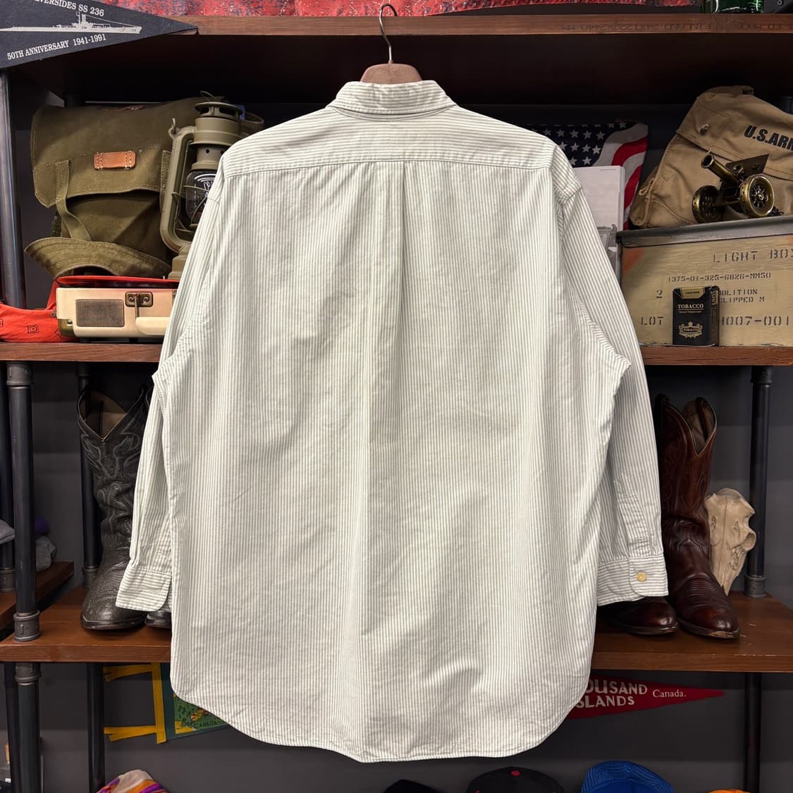 90s 폴로 랄프로렌 빅셔츠 라인 스트라이프 옥스포드 셔츠 N328 상품이미지2