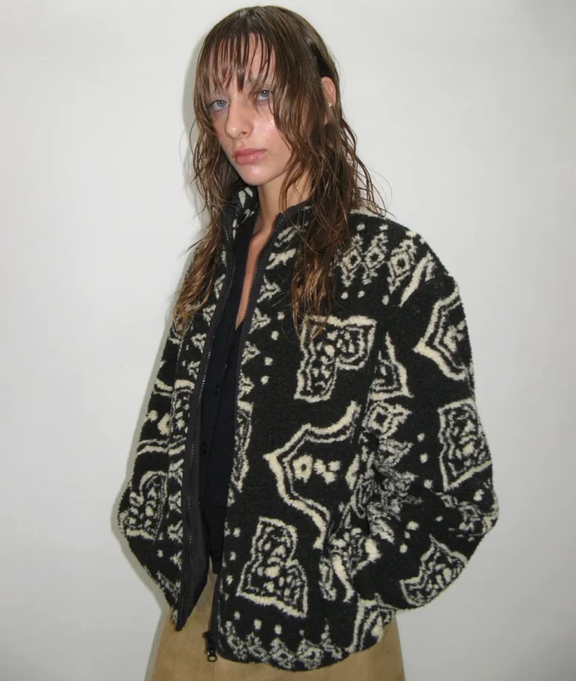 썬번프로젝트 페이즐리 플리스 paisley fleece 상품이미지1