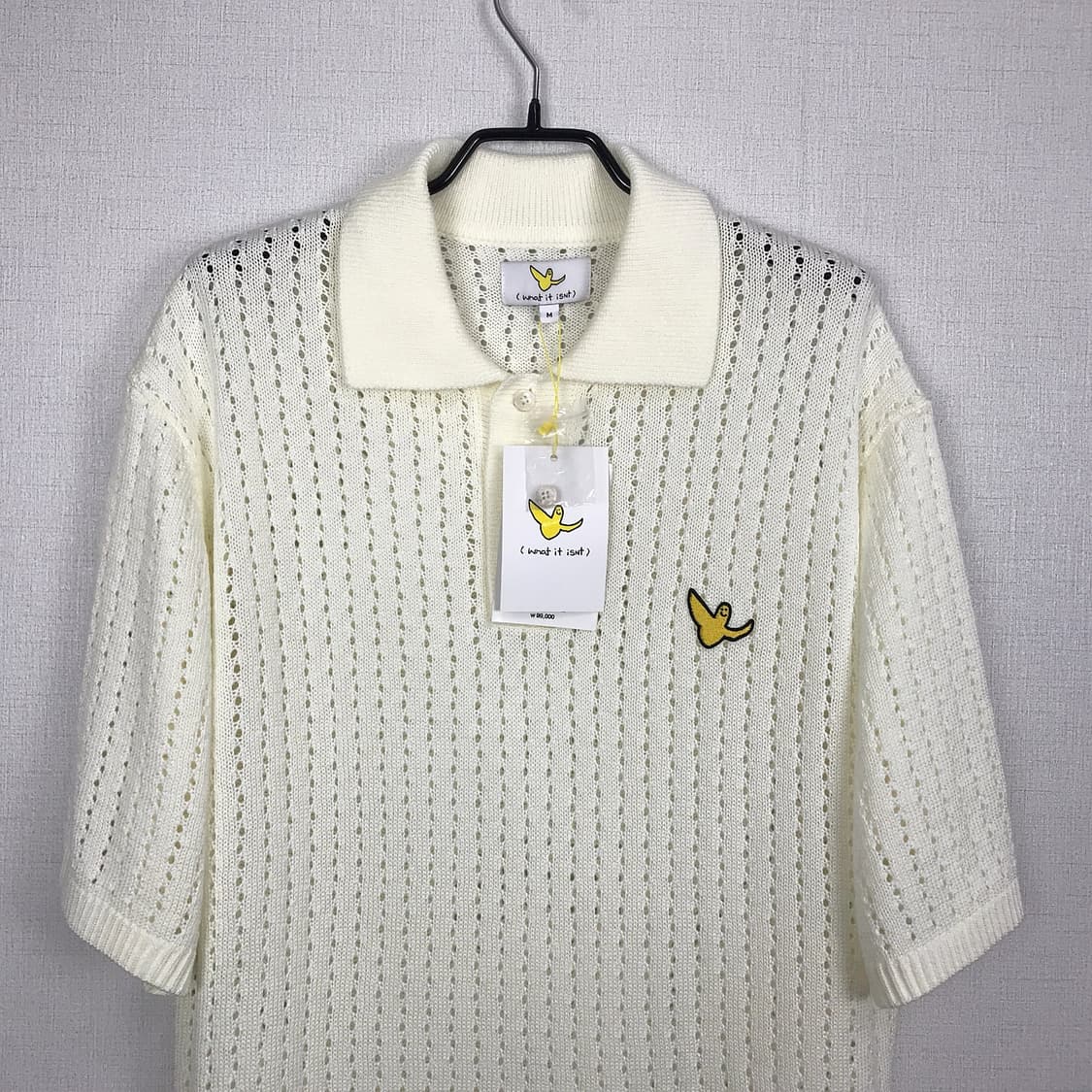 와릿이즌 마크곤잘레스 반팔 카라 니트 새상품 남성M 상품이미지2