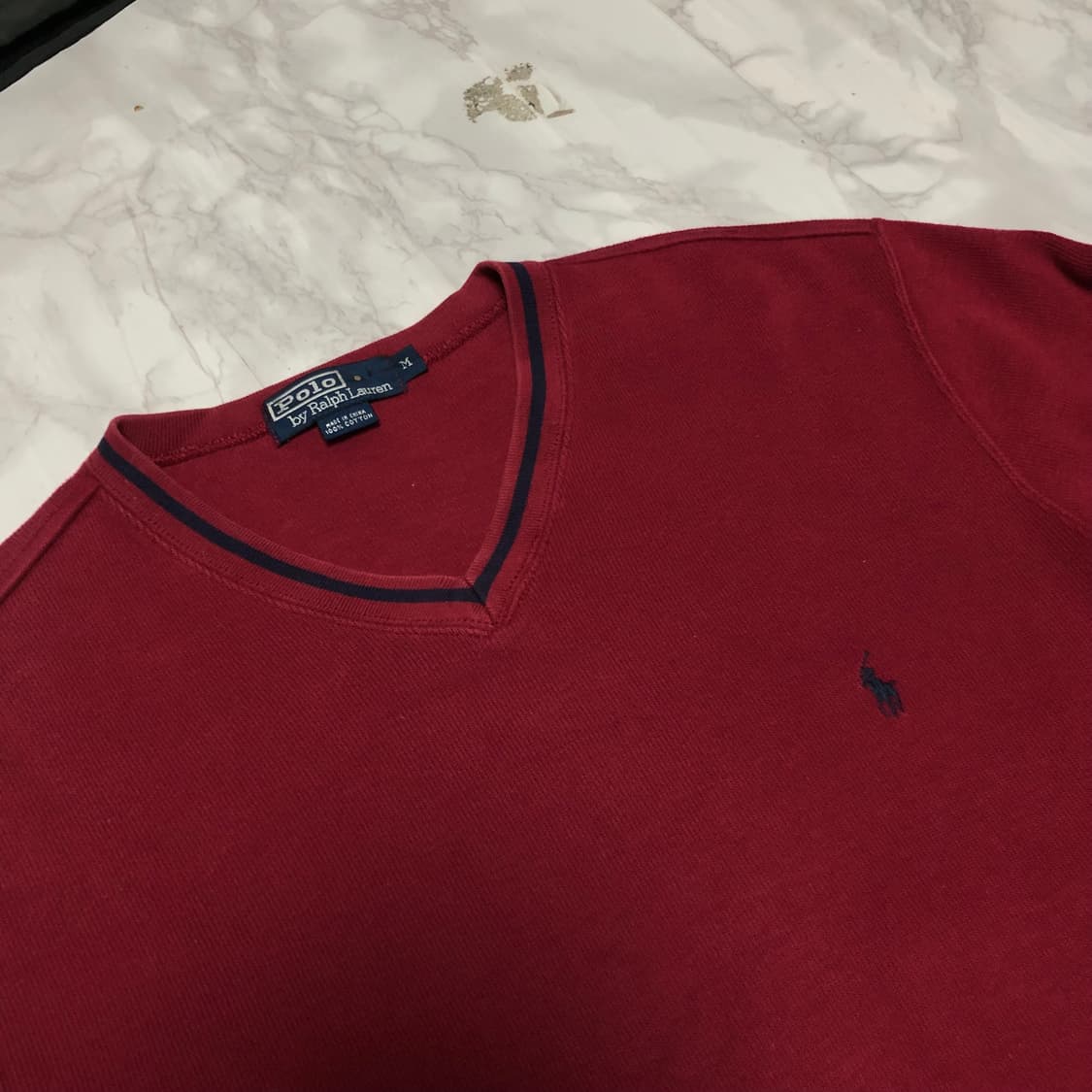 폴로 랄프로렌 버건디 맨투맨 니트 상품이미지3