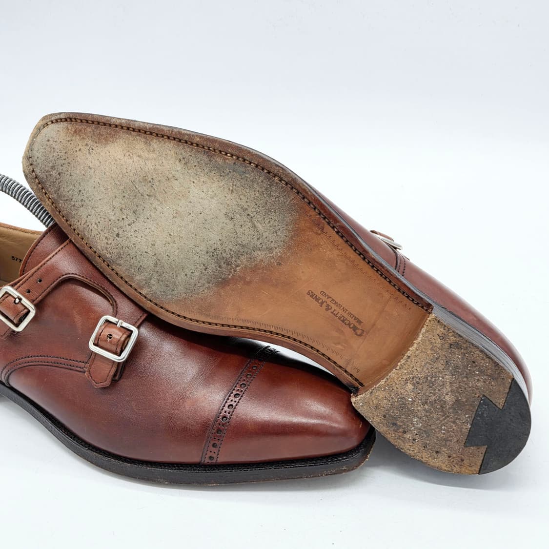 크로켓앤존스 더블 몽크 스트랩 슈즈 브라운 (7 1/2)   상품이미지3